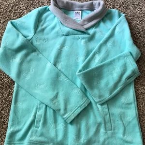 Girls teal fleece